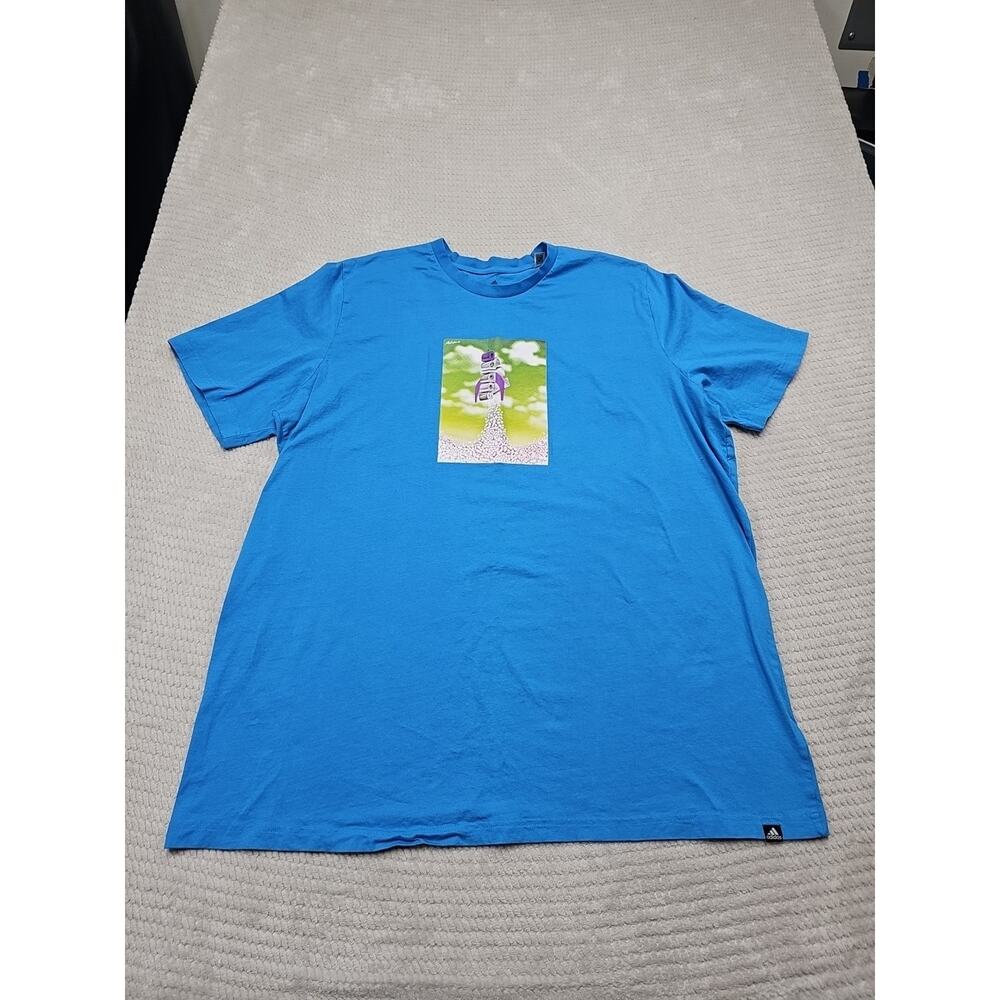Adidas Shirt Mens 3XLT Short Sleeve Rocket Logo Graphic